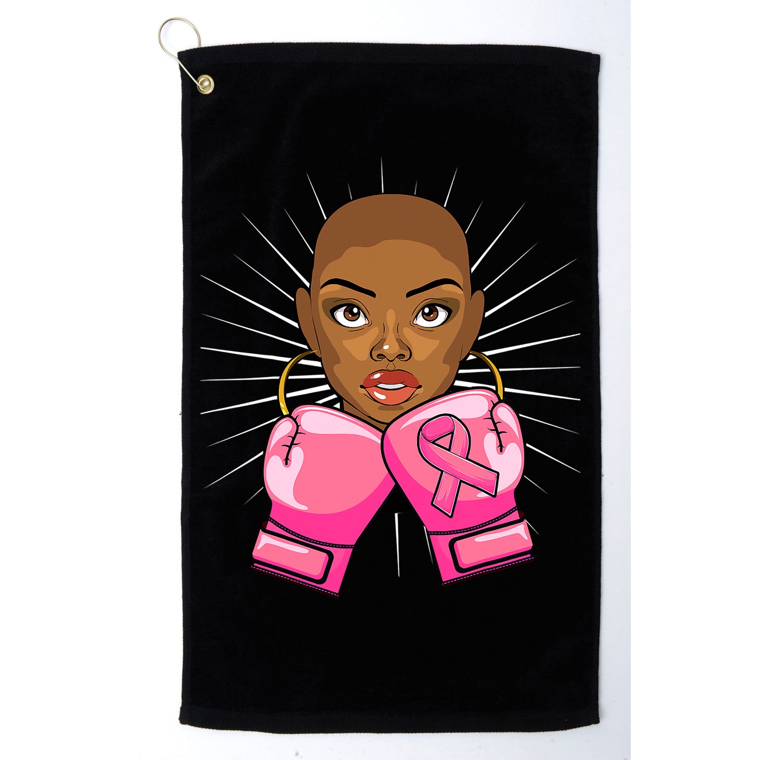 Breast Cancer Afro African American For Women Girls Golf Towel