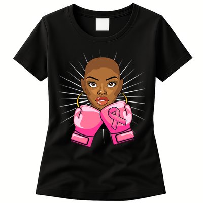 Breast Cancer Afro African American For Women Girls Women's T-Shirt