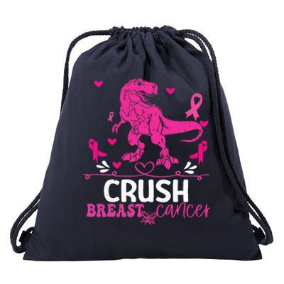 Breast Cancer Awareness Monster Truck Drawstring Bag