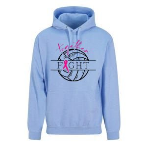 Breast Cancer Awareness Together We Fight Volleyball Pink Unisex Surf Hoodie