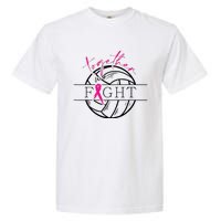 Breast Cancer Awareness Together We Fight Volleyball Pink Garment-Dyed Heavyweight T-Shirt