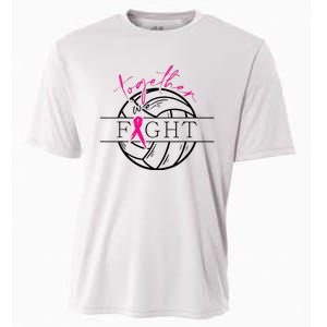 Breast Cancer Awareness Together We Fight Volleyball Pink Cooling Performance Crew T-Shirt