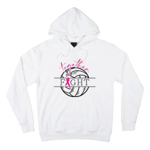 Breast Cancer Awareness Together We Fight Volleyball Pink Hoodie