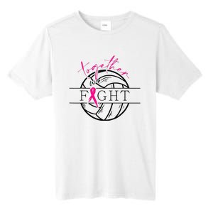 Breast Cancer Awareness Together We Fight Volleyball Pink Tall Fusion ChromaSoft Performance T-Shirt