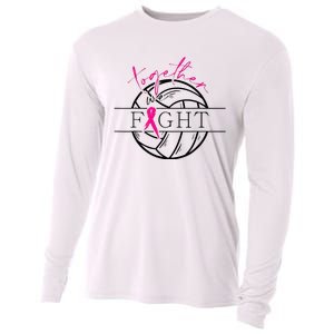 Breast Cancer Awareness Together We Fight Volleyball Pink Cooling Performance Long Sleeve Crew