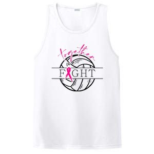 Breast Cancer Awareness Together We Fight Volleyball Pink PosiCharge Competitor Tank