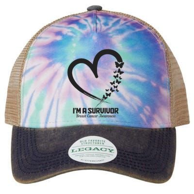 Breast Cancer Awareness Month October Pink Ribbon Survivor Legacy Tie Dye Trucker Hat