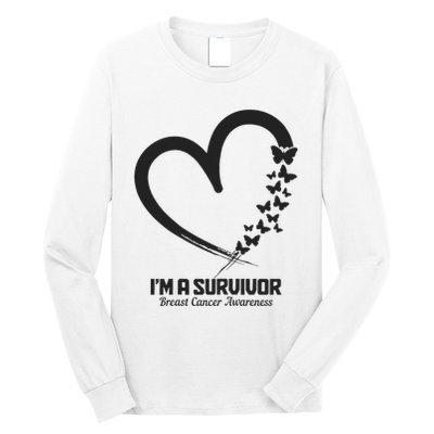 Breast Cancer Awareness Month October Pink Ribbon Survivor Long Sleeve Shirt