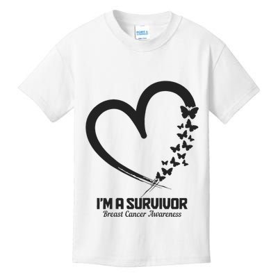 Breast Cancer Awareness Month October Pink Ribbon Survivor Kids T-Shirt