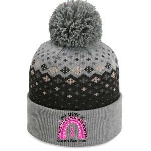 Breast Cancer Awareness My Sister Is Stronger Than Cancer Meaningful Gift The Baniff Cuffed Pom Beanie