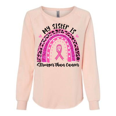 Breast Cancer Awareness My Sister Is Stronger Than Cancer Meaningful Gift Womens California Wash Sweatshirt