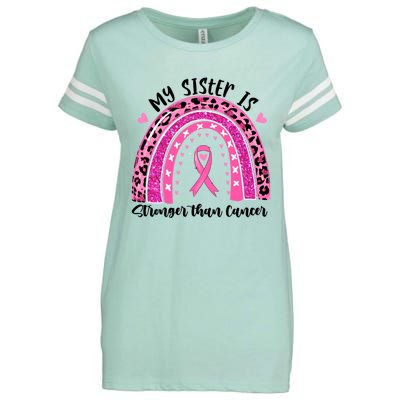 Breast Cancer Awareness My Sister Is Stronger Than Cancer Meaningful Gift Enza Ladies Jersey Football T-Shirt