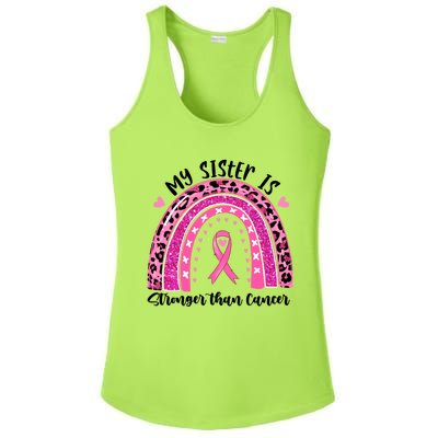 Breast Cancer Awareness My Sister Is Stronger Than Cancer Meaningful Gift Ladies PosiCharge Competitor Racerback Tank