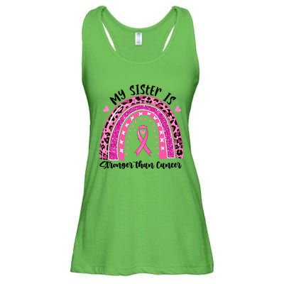 Breast Cancer Awareness My Sister Is Stronger Than Cancer Meaningful Gift Ladies Essential Flowy Tank