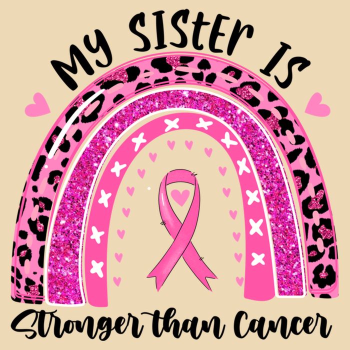 Breast Cancer Awareness My Sister Is Stronger Than Cancer Meaningful Gift Drawstring Bag