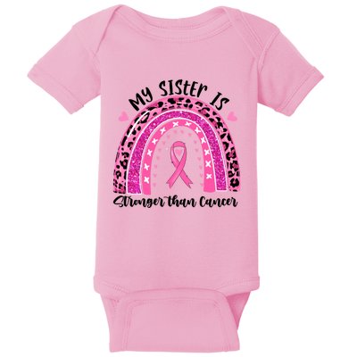 Breast Cancer Awareness My Sister Is Stronger Than Cancer Meaningful Gift Baby Bodysuit