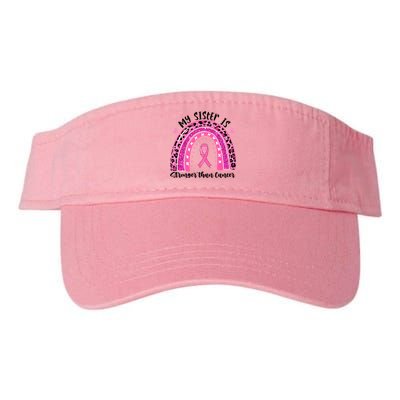 Breast Cancer Awareness My Sister Is Stronger Than Cancer Meaningful Gift Valucap Bio-Washed Visor