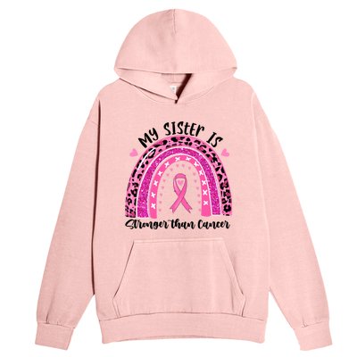 Breast Cancer Awareness My Sister Is Stronger Than Cancer Meaningful Gift Urban Pullover Hoodie