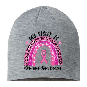 Breast Cancer Awareness My Sister Is Stronger Than Cancer Meaningful Gift Sustainable Beanie