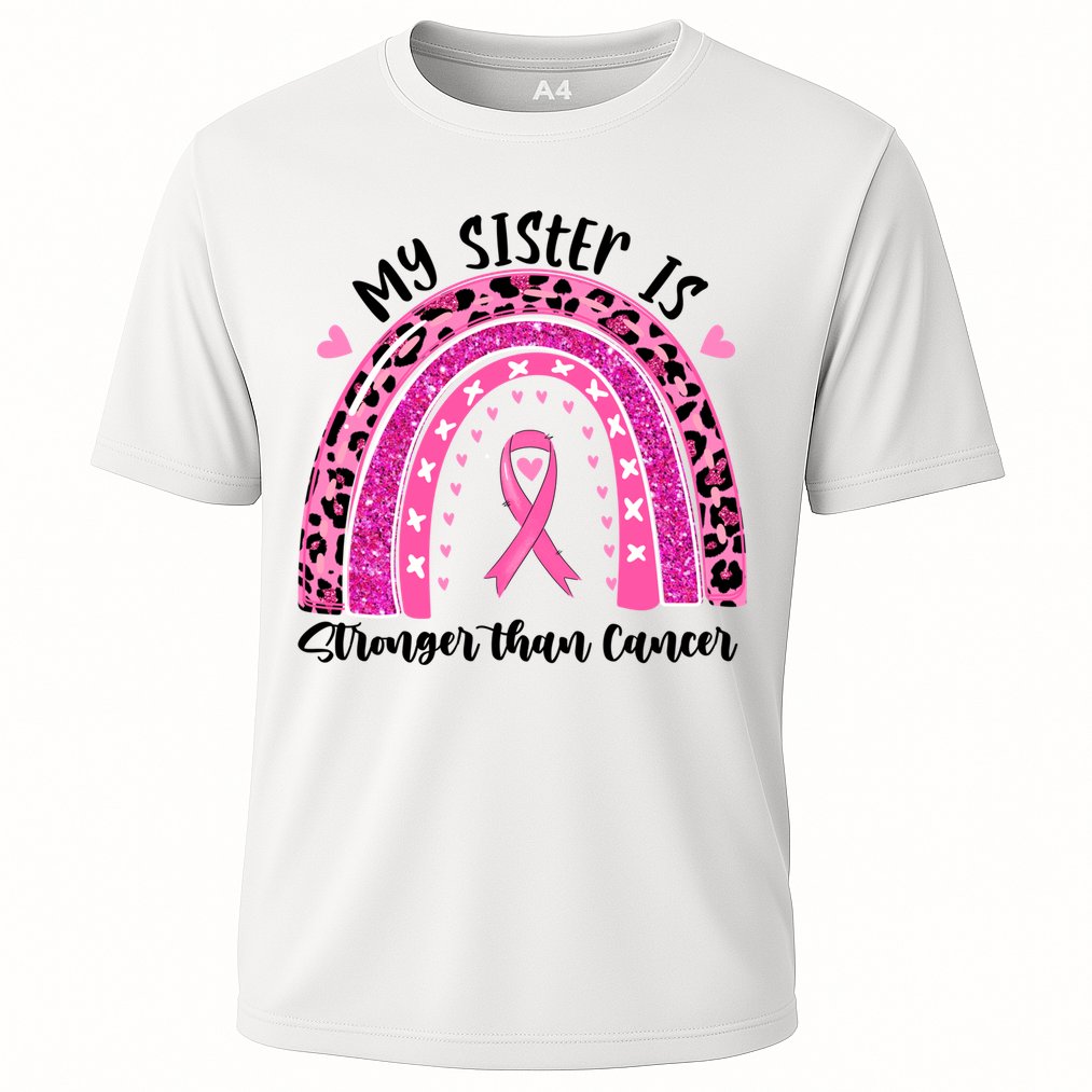Breast Cancer Awareness My Sister Is Stronger Than Cancer Meaningful Gift Cooling Performance Crew T-Shirt