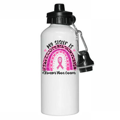 Breast Cancer Awareness My Sister Is Stronger Than Cancer Meaningful Gift Aluminum Water Bottle