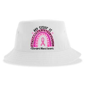 Breast Cancer Awareness My Sister Is Stronger Than Cancer Meaningful Gift Sustainable Bucket Hat