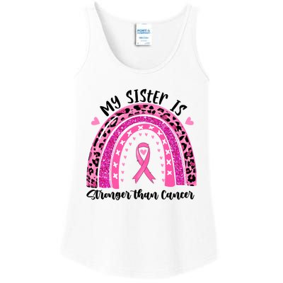 Breast Cancer Awareness My Sister Is Stronger Than Cancer Meaningful Gift Ladies Essential Tank