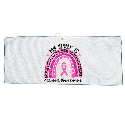 Breast Cancer Awareness My Sister Is Stronger Than Cancer Meaningful Gift Large Microfiber Waffle Golf Towel