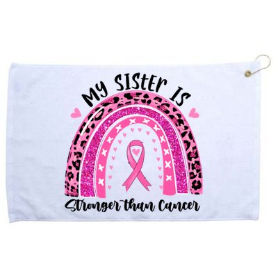 Breast Cancer Awareness My Sister Is Stronger Than Cancer Meaningful Gift Grommeted Golf Towel