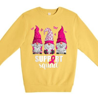 Breast Cancer Awareness Gnomes Support Squad Premium Crewneck Sweatshirt