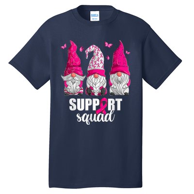 Breast Cancer Awareness Gnomes Support Squad Tall T-Shirt