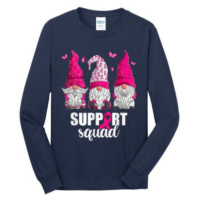 Breast Cancer Awareness Gnomes Support Squad Tall Long Sleeve T-Shirt