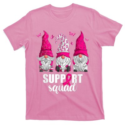 Breast Cancer Awareness Gnomes Support Squad T-Shirt