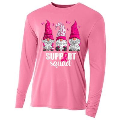 Breast Cancer Awareness Gnomes Support Squad Cooling Performance Long Sleeve Crew