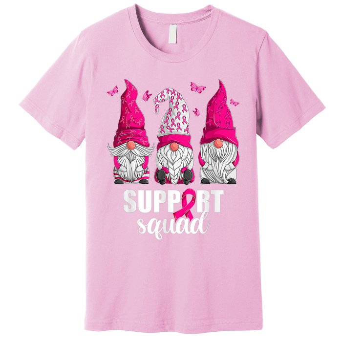 Breast Cancer Awareness Gnomes Support Squad Premium T-Shirt