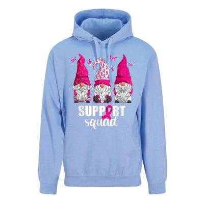 Breast Cancer Awareness Gnomes Support Squad Unisex Surf Hoodie