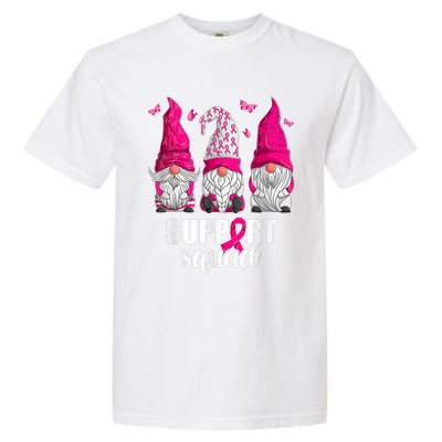 Breast Cancer Awareness Gnomes Support Squad Garment-Dyed Heavyweight T-Shirt