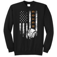 Baseball Coach American Flag Baseball Trainer Coaching Sweatshirt