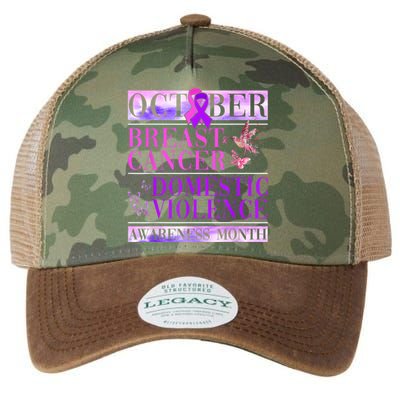 Breast Cancer And Domestic Violence Awareness Legacy Tie Dye Trucker Hat