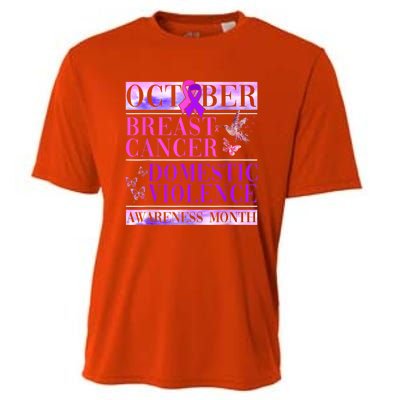 Breast Cancer And Domestic Violence Awareness Cooling Performance Crew T-Shirt