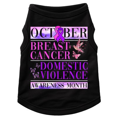 Breast Cancer And Domestic Violence Awareness Doggie Tank