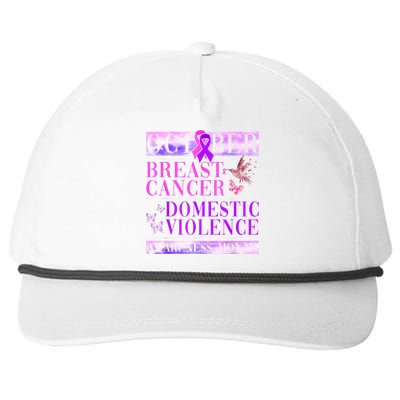 Breast Cancer And Domestic Violence Awareness Snapback Five-Panel Rope Hat