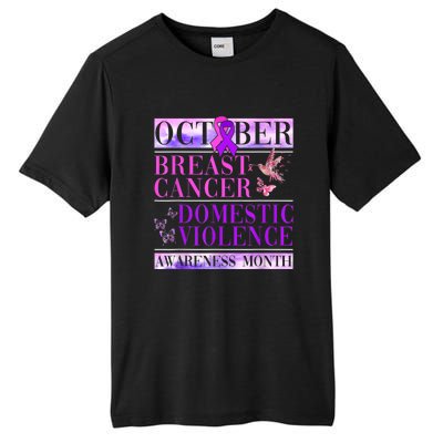 Breast Cancer And Domestic Violence Awareness Tall Fusion ChromaSoft Performance T-Shirt