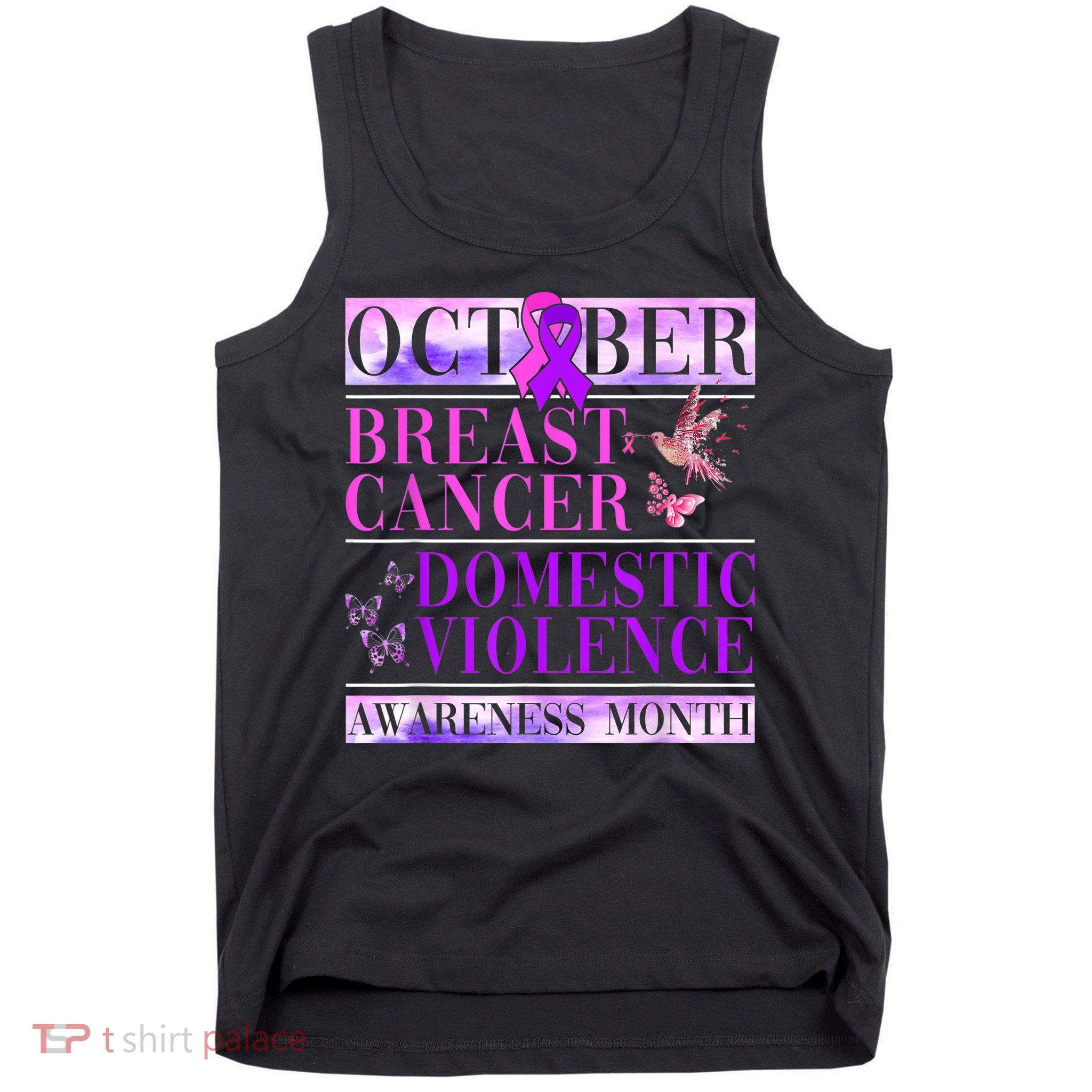 Breast Cancer And Domestic Violence Awareness Tank Top