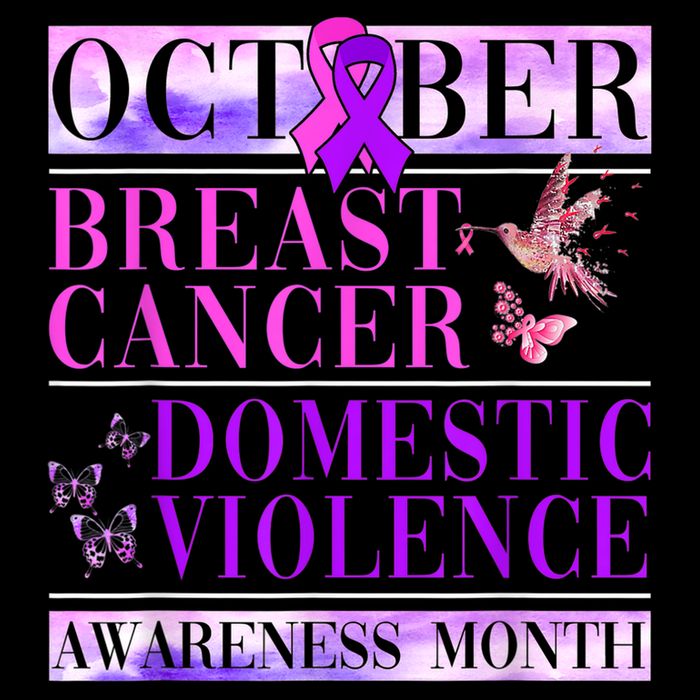 Breast Cancer And Domestic Violence Awareness Zip Tote Bag