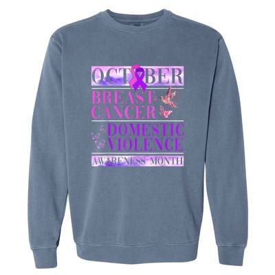 Breast Cancer And Domestic Violence Awareness Garment-Dyed Sweatshirt