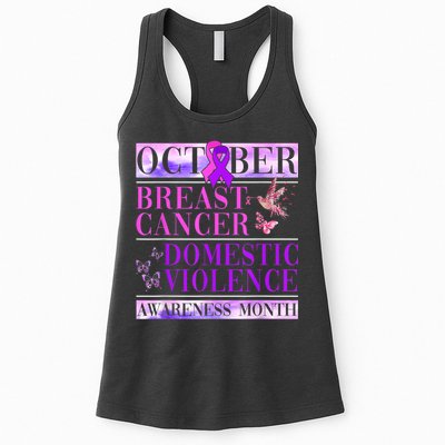 Breast Cancer And Domestic Violence Awareness Womens Tank Top