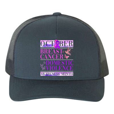 Breast Cancer And Domestic Violence Awareness Yupoong Adult 5-Panel Trucker Hat