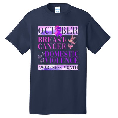 Breast Cancer And Domestic Violence Awareness Tall T-Shirt