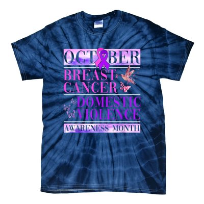 Breast Cancer And Domestic Violence Awareness Tie-Dye T-Shirt